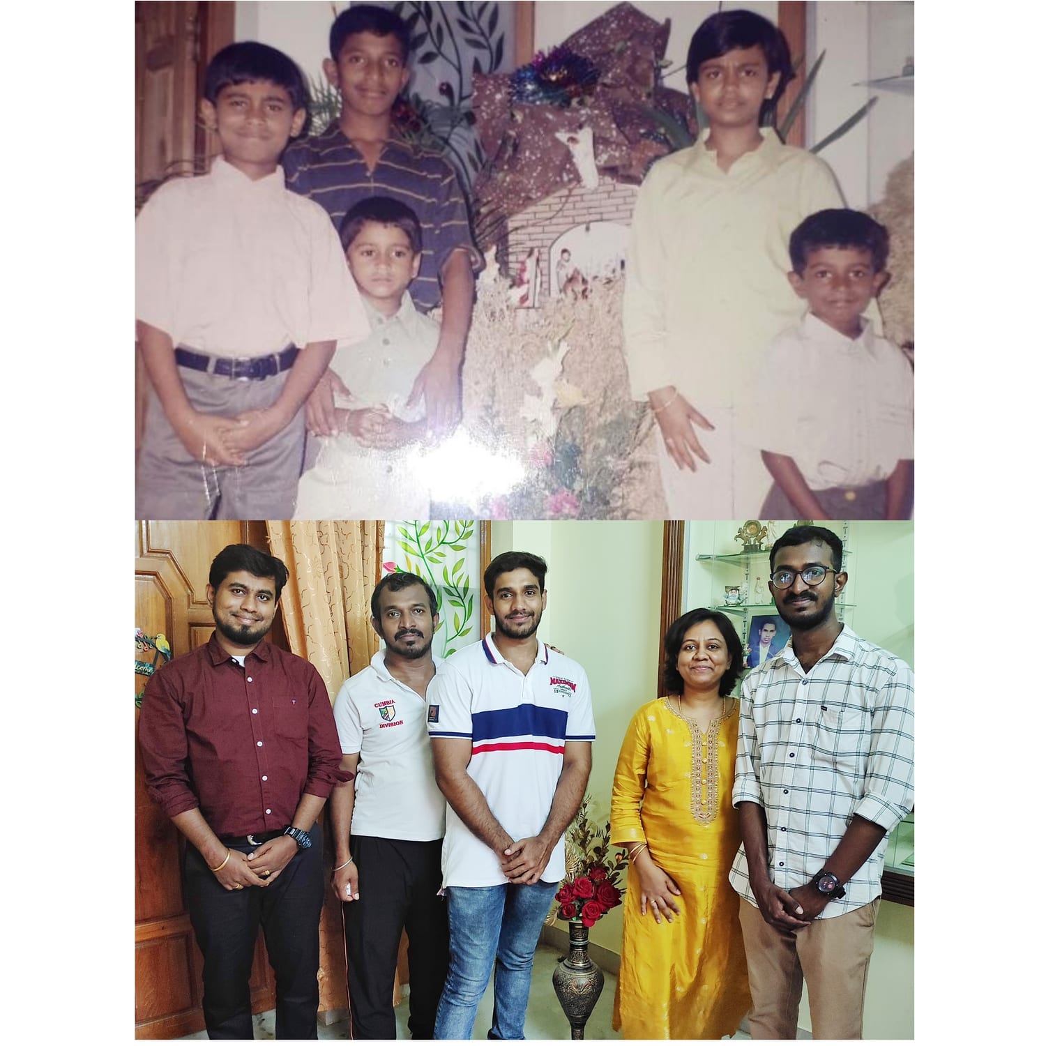 Then and now — growing up together